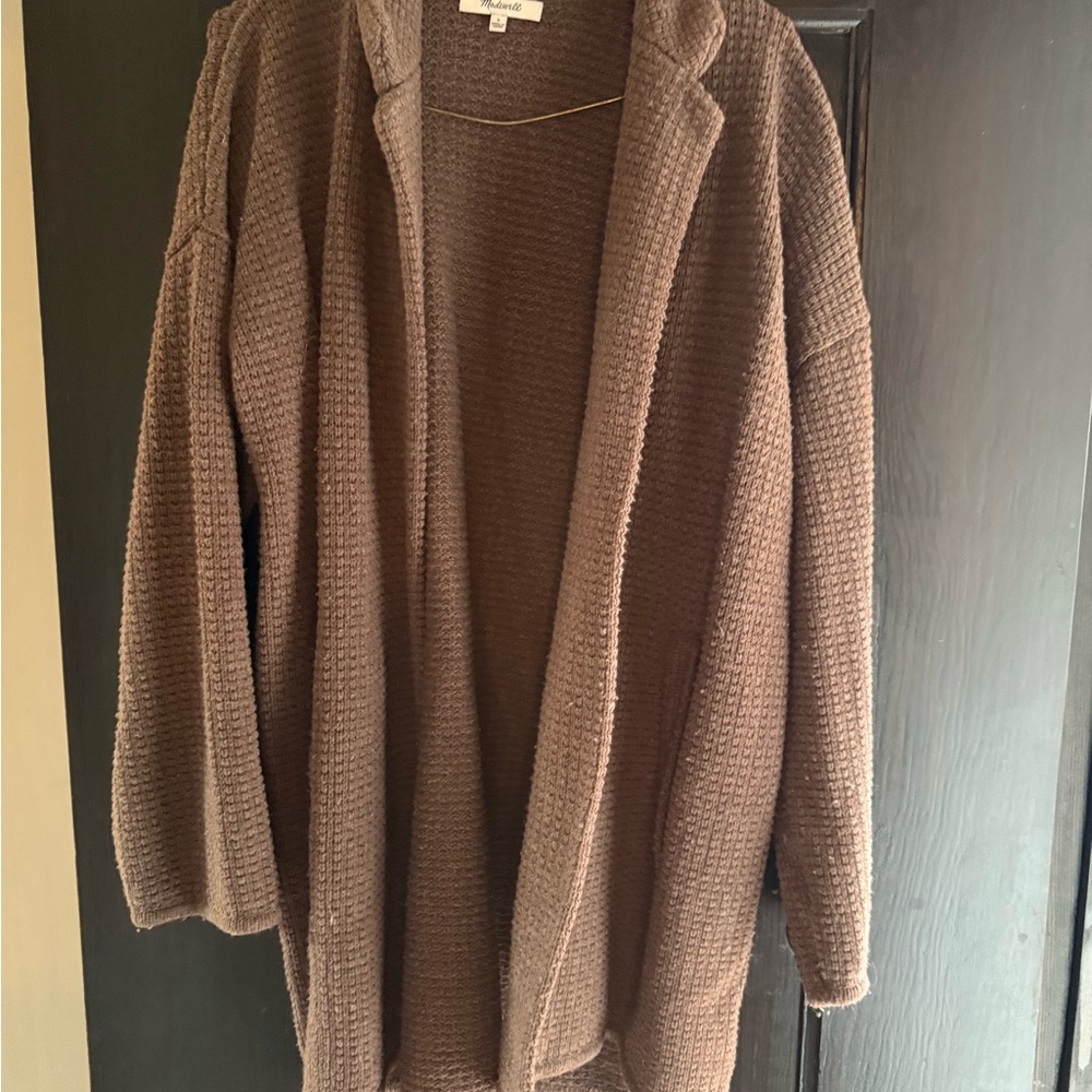 Madewell Oversized Brown Knit Cardigan
